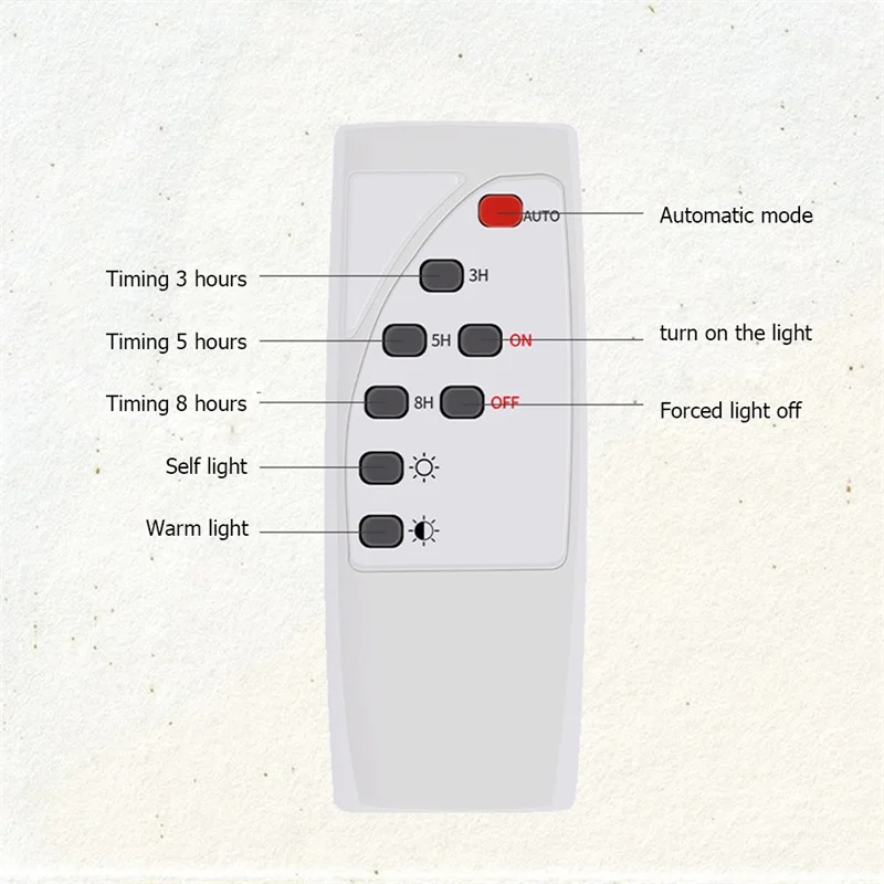 Outdoor Solar Post Lamp Pillar Light Remote Control Waterproof IP65 Modern Wall LED for Home Garden