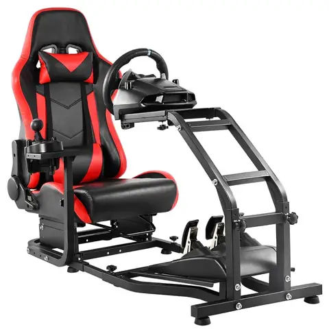 NEW Adjustable Racing Simulator Cockpit with Red Seat Fit for Logitech G29 G920 G923 T300 Steering Wheel Stand