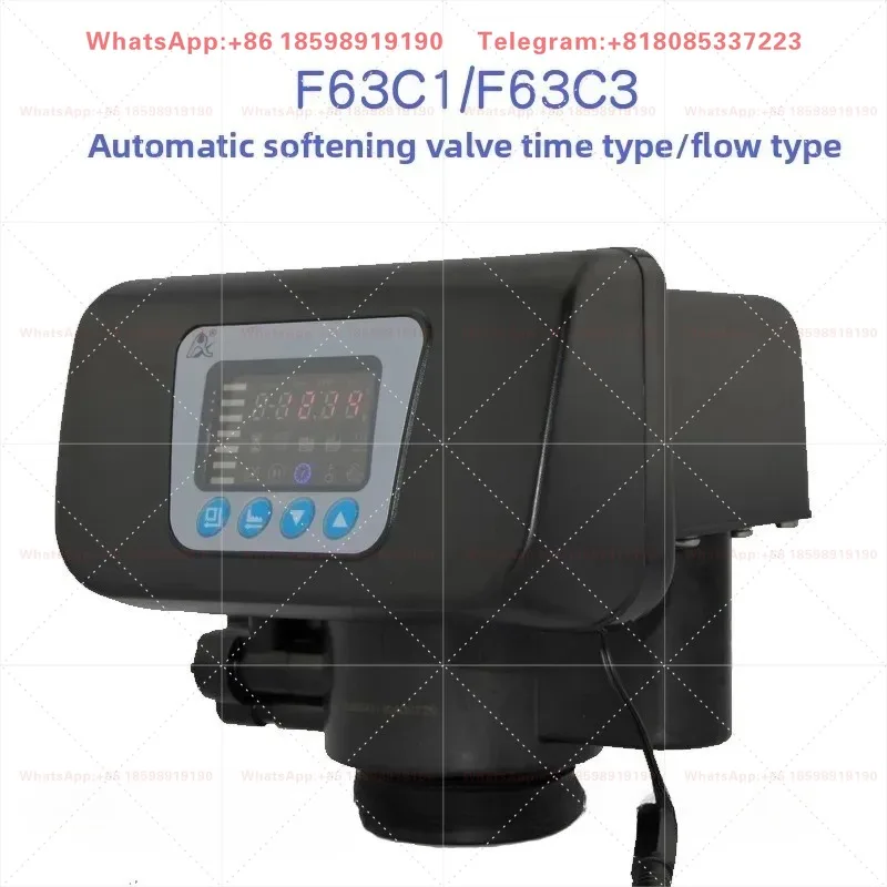 Runxin Automatic Multiport Softener Valve F65 F63, Water Treatment Auto Softening Control Head for Water Softener System