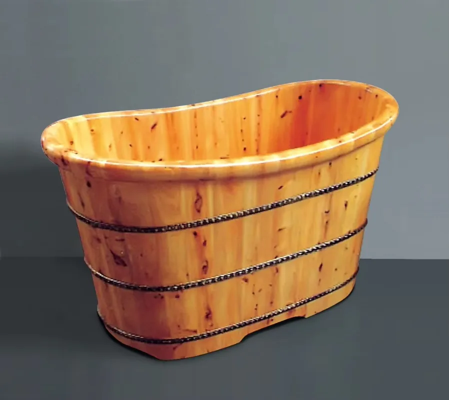 Wholesale High Quality Wooden Bathtub Teak Round Wooden Bathtub Outdoor and Patio Jacuzzi