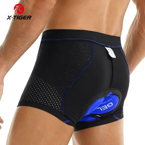 X-TIGER Cycling Shorts Breathable Mesh Cycling Underwear 5D Gel Pad Shockproof MTB Bike Shorts Men Shorts