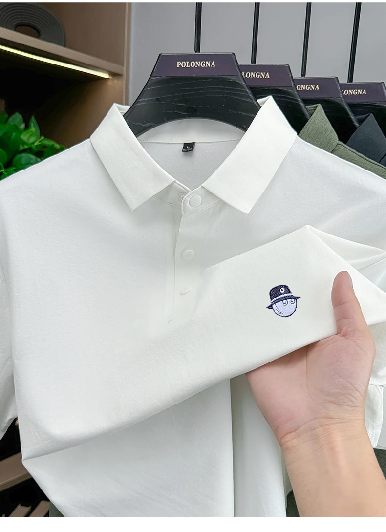 Men's Golf Brand Embroidered Polo Shirt T-Shirt Summer Cool and Breathable Outdoor Sports Casual Business Short Sleeve