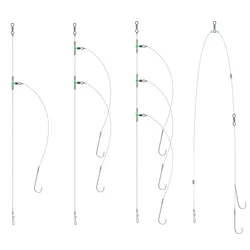 Surf Fishing Rig Long Casting Flapper Rig Clipped Rig Pennel Pulley Rig Long Shank Aberdeen Hook For Beach Bass Flounder Cod