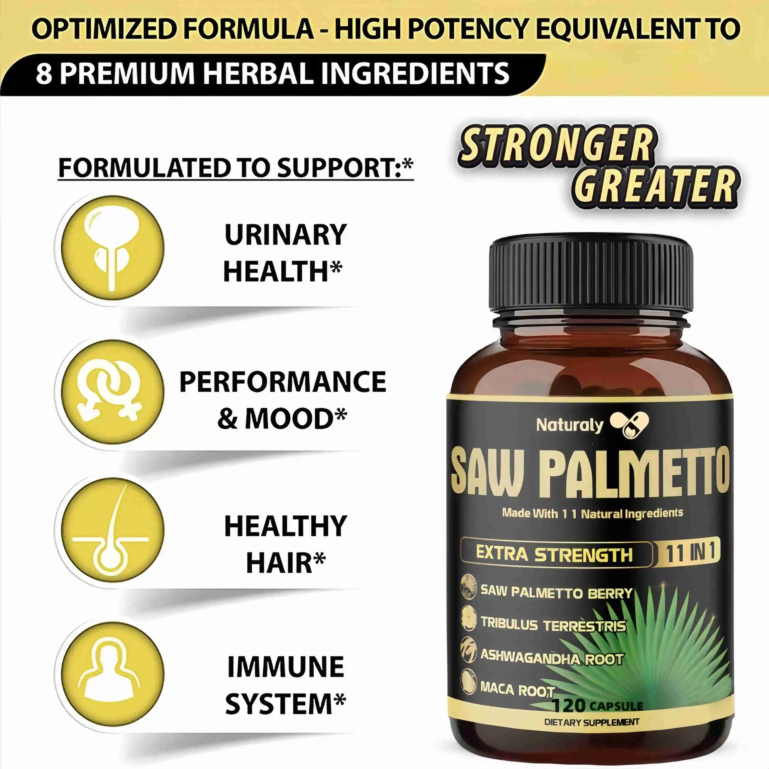 Saw Palm Extract | Prostate Health | Non GMO Gluten Free Formula