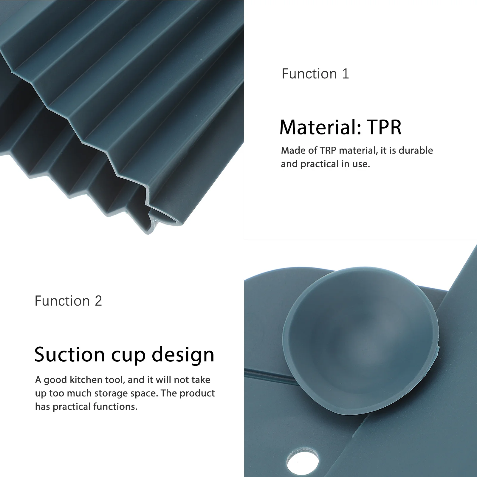 

Household Sink Splash Guard Wear-Resistant Convenient Suction Cup Kitchen Splatter Baffle Splashing Guard Sink Accessory