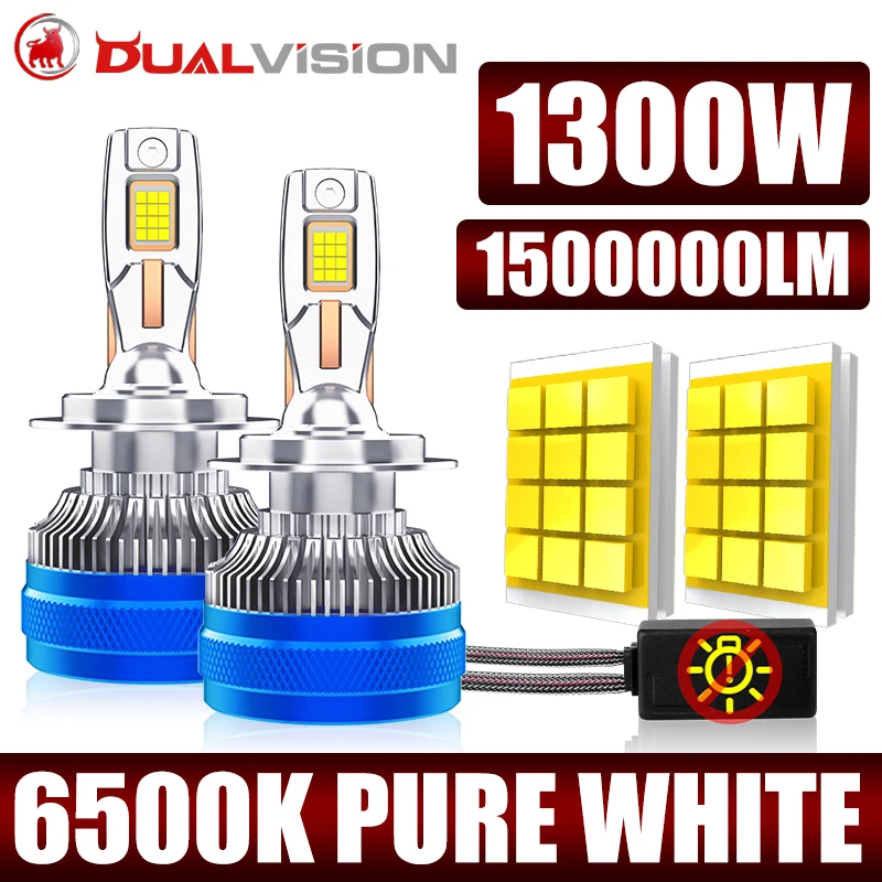 

Светодиодные фары H4 мощностью 1300 Вт Canbus 1500000 LM H7 H1 H11 H8 HB3 9005 HB4 9006 HIR2 9012 24 шт. CSP чипы 6500K дальнего ближнего света автолампы