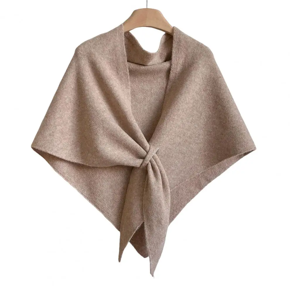 Women Knotted Shawl Women Scarf Women Knitted Shawl Wrap Scarf Comfortable Cardigan Cape Imitation Cashmere Shoulder Sweater