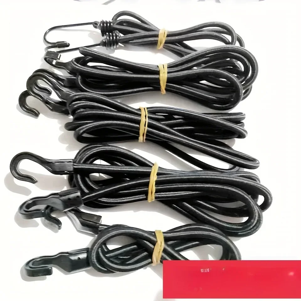 1m/2m Wytrzymały elastyczny pasek Bungee Shock Cord Stretch Plastic Hook Namiot samochodowy Bagaż Kajak Łódź Kajak Rowery Lina Krawat
