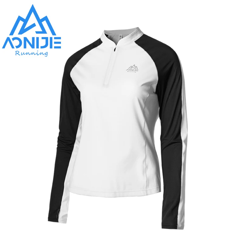 

AONIJIE FW5173 Women Female Quick Drying Sports Long Sleeves Sun Protection Stand Collar Shirt Slim-fitting For Running Daily