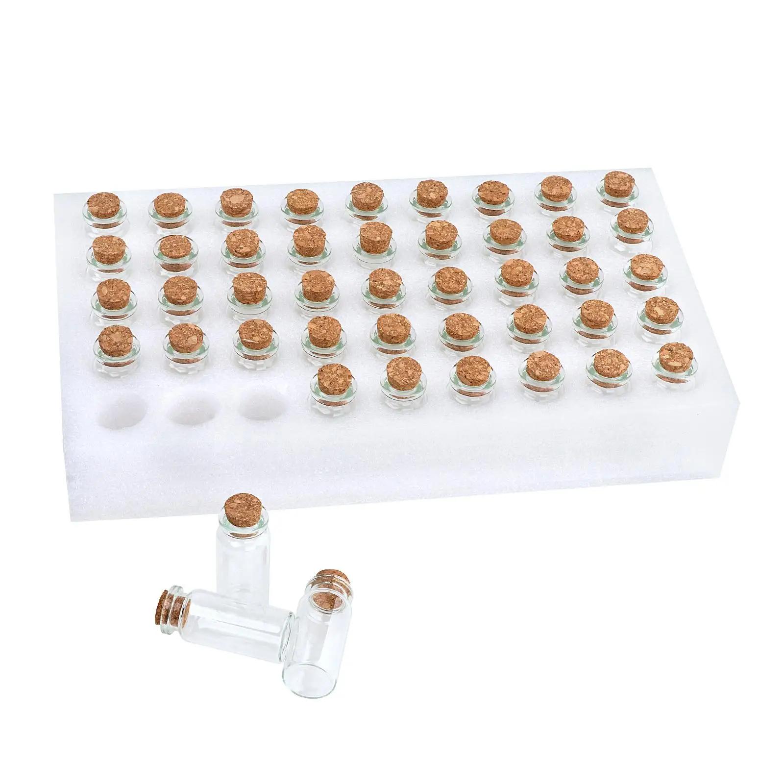 Cork Stoppers Glass Bottles Mini Jars for Wedding Favors DIY Crafts Clear Tiny Containers for and Beads