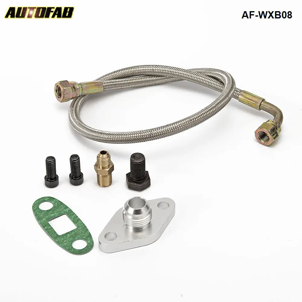 Oil Feed Line Kit Flange for Toyota Supra 1JZGTE 2JZGTE 1JZ/2JZ Single Turbo  AF-WXB08