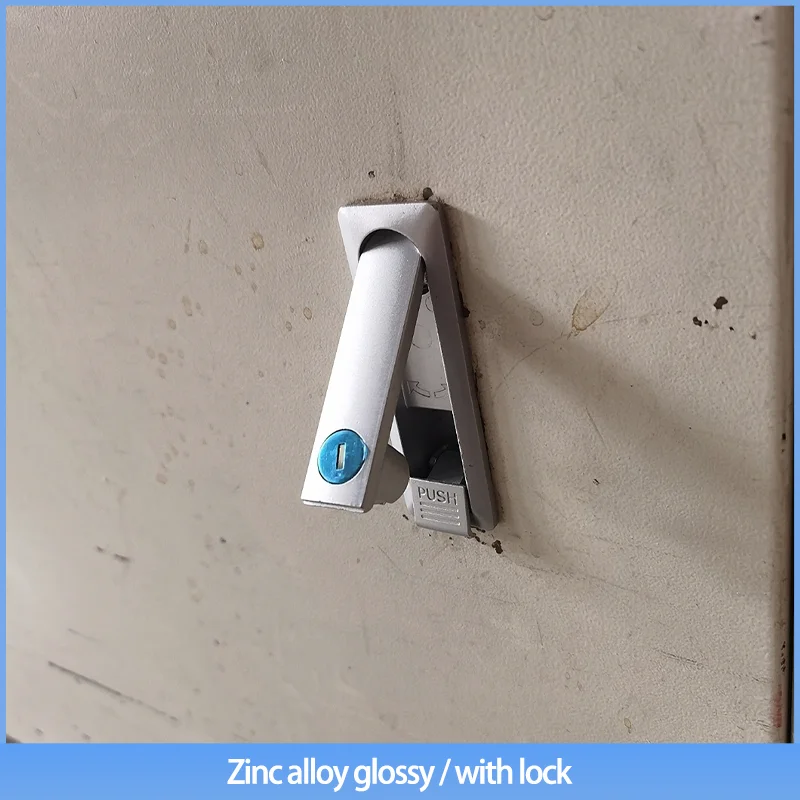 

Zinc Alloy Flat Lock Mechanical Cabinet With Button Spring Mechanism And Flat Door Industrial Equipment