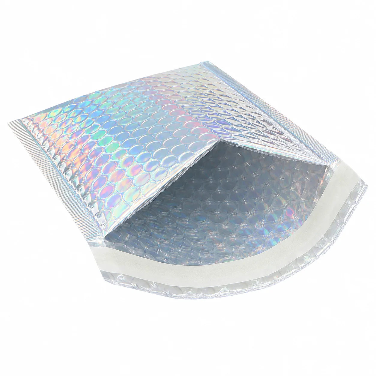 10 Stück PE Holographische Laser-Luftpolstertaschen für Kleinunternehmen-Versand Wasserdichte Selbstklebende Taschen Schmuck Geschenkverpackungstaschen – Detail 3