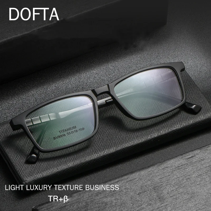 

DOFTA TR 90 Pure Titanium Optical Glasses Frame Men Square Eyewear New Male Classic Full Prescription Eyeglasses Frames 5953