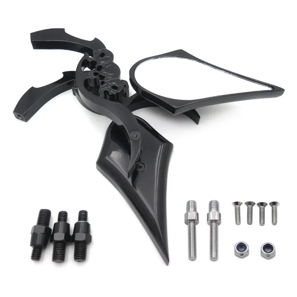 مرايا شفرة جمجمة مخصصة لسوزوكي GSXR 600 1992-2007/ 750 1991-2007HONDA CBR CBR600 Yamaha Kawasaki ما بعد البيع باللون الأسود