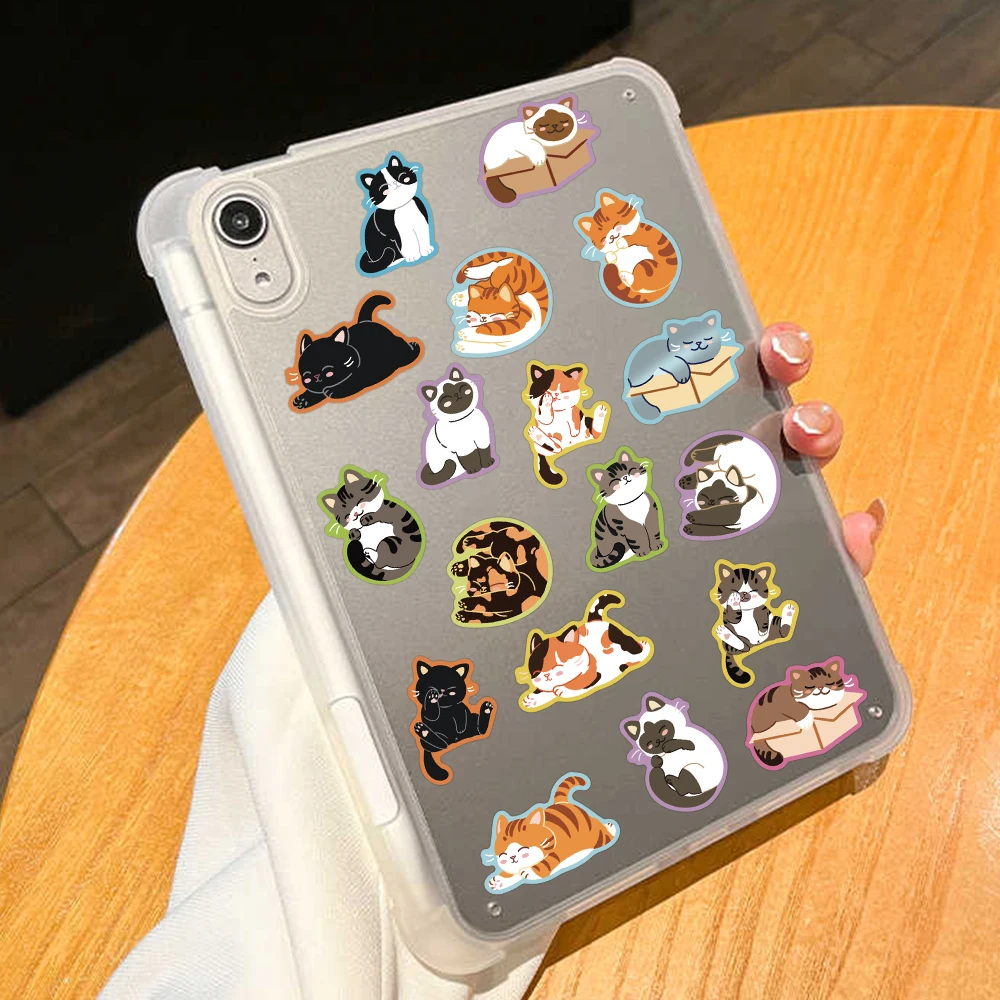 50 stücke Cartoon Nette Katze Aufkleber Aufkleber Für Telefon Laptop Sammelalbum Koffer Helm DIY Graffiti Ästhetische Aufkleber Kreative Geschenke – Detail 9