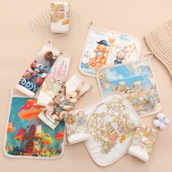 Cotton Baby Face Towel Newborn Baby Items 6 Layer Muslin Baby Bibs Handkerchief Soft Saliva Towel Feeding Burp Cloths
