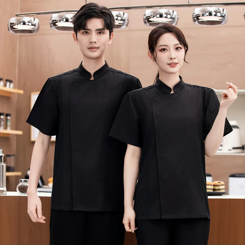 Pakaian Koki Seragam Restoran Hotel Kantin Kemeja Koki Koki Kue Kering Koki Kue T-shirt Koki Dapur Jaket Koki Kafe Overall Pelayan