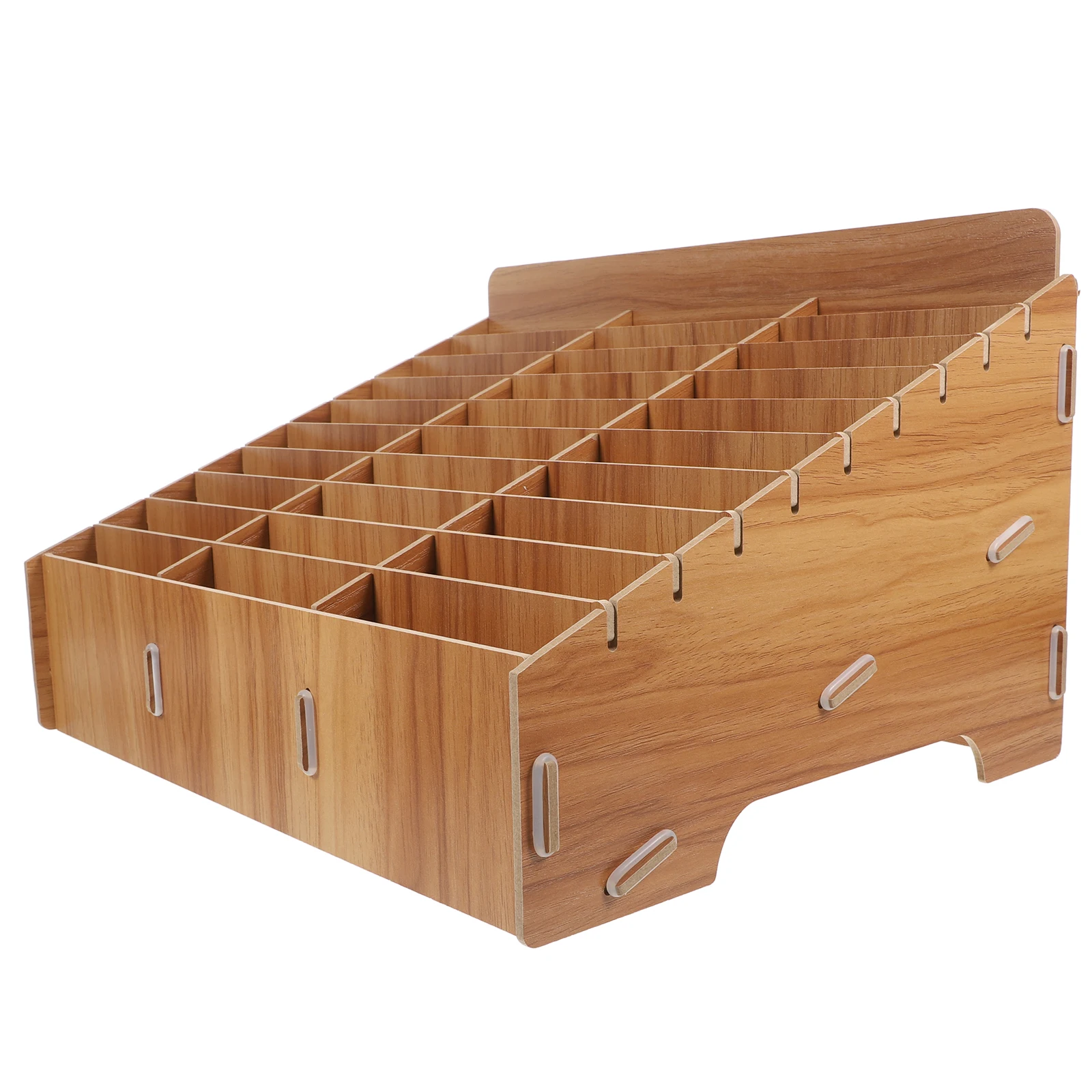 30 Grid Phone Storage Box Wooden Cell Phone Rack for Classroom Meeting Room Organizer Boxes Smooth No Burrs Comfortable