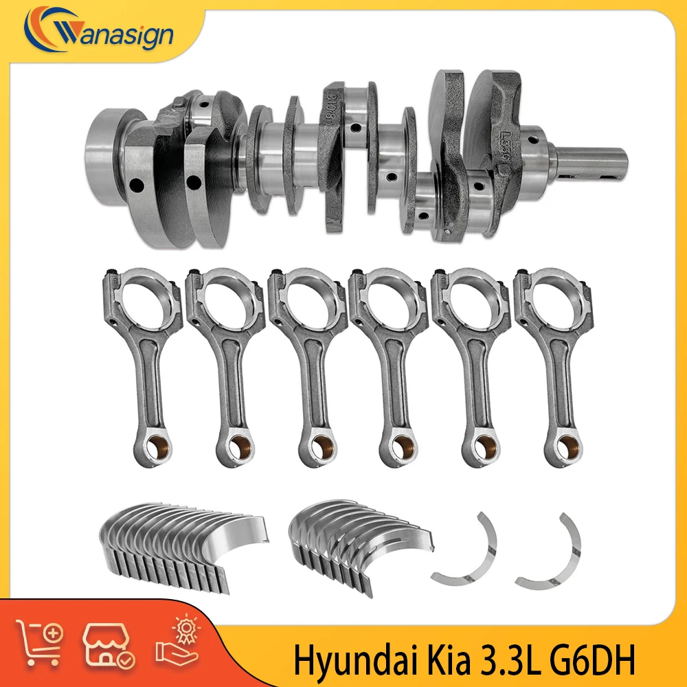 Engine Crankshaft Connecting Rod Bearings kit Fit 3.3 L V6 GAS G6DH For Hyundai Kia Santa Fe Azera Sorento Sedona Cadenza 3.3L