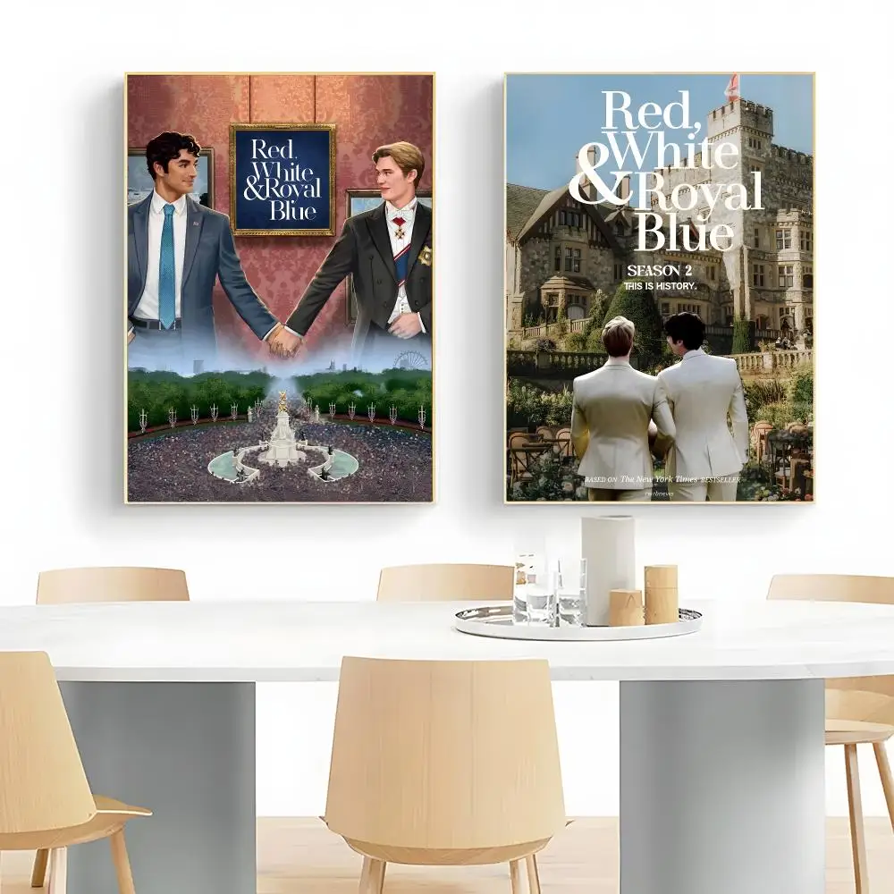 Heartfelt Novel R-Red White & Royal Blue Poster Wall Art Print Decorative Mural Home Decor Gift Unframed
