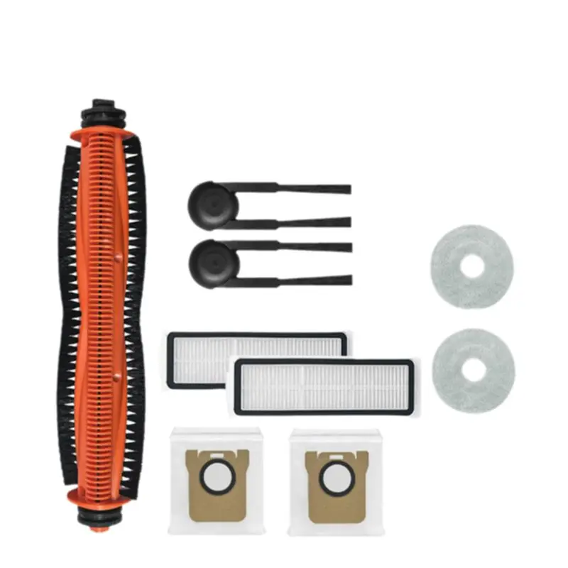 

Мешки для сбора пыли ABKN, HEPA-фильтр, салфетка для мытья полов, боковая щетка, основная роликовая щетка, набор аксессуаров (9 шт.) для пылесосов Xiaomi Mijia M40S/OV31CN