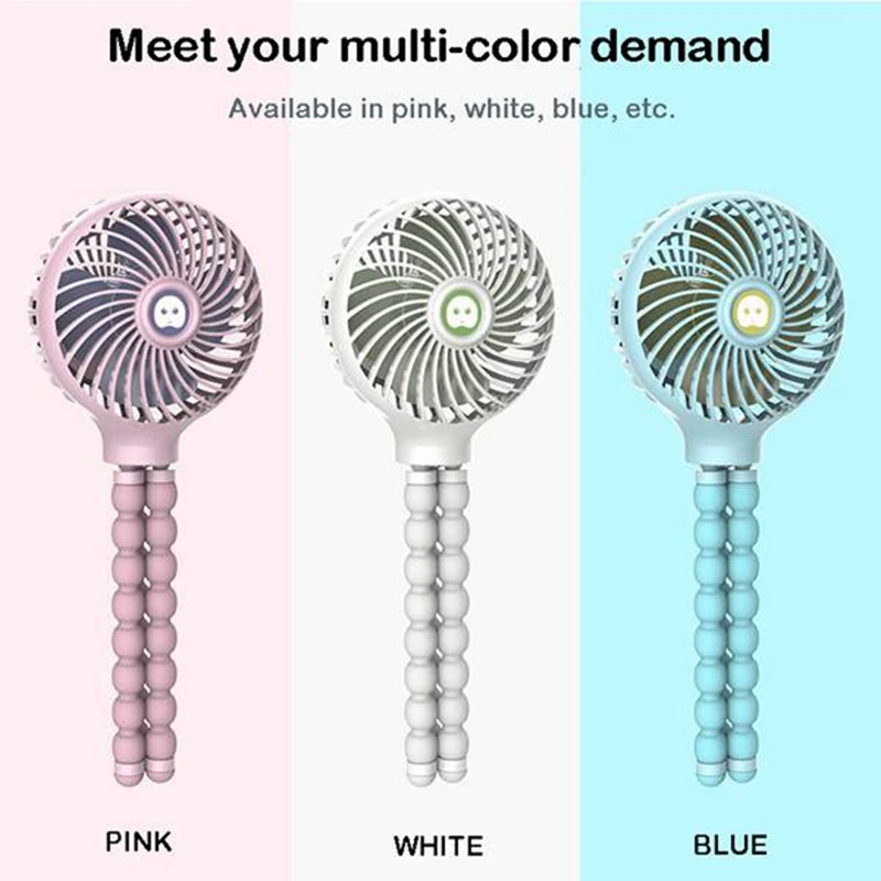 Mini Portable Hanging Octopus Shape Stand Adjustable Handheld USB Charging Fan Cooler For Baby Stroller Student