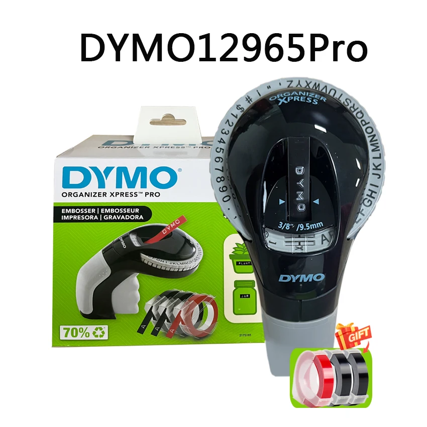 

Dymo 12965Pro Manual Label Maker Print 9mm 3D Embossing Label Tape for Dymo 12965 Upgrade Xpress typewriter