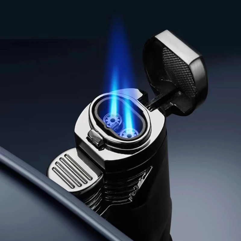 2024 New Metal HONEST Direct Charge Windproof Cigar Lighter Creative Butane Gas Inflatable Cigar Accessories Men\'s Gift Tool