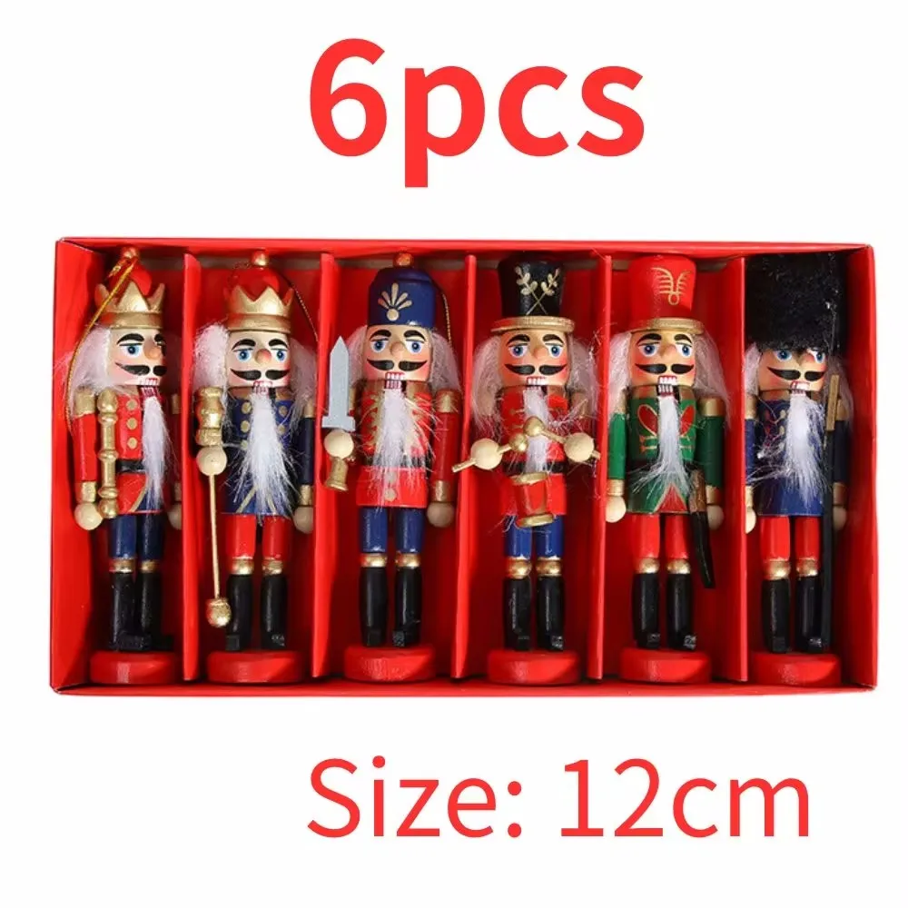 10/12/14cm Nutcracker Miniatures Pink Series Nutcracker Puppet Ornaments Desktop Decoration Cartoons Walnuts Soldiers Band Do