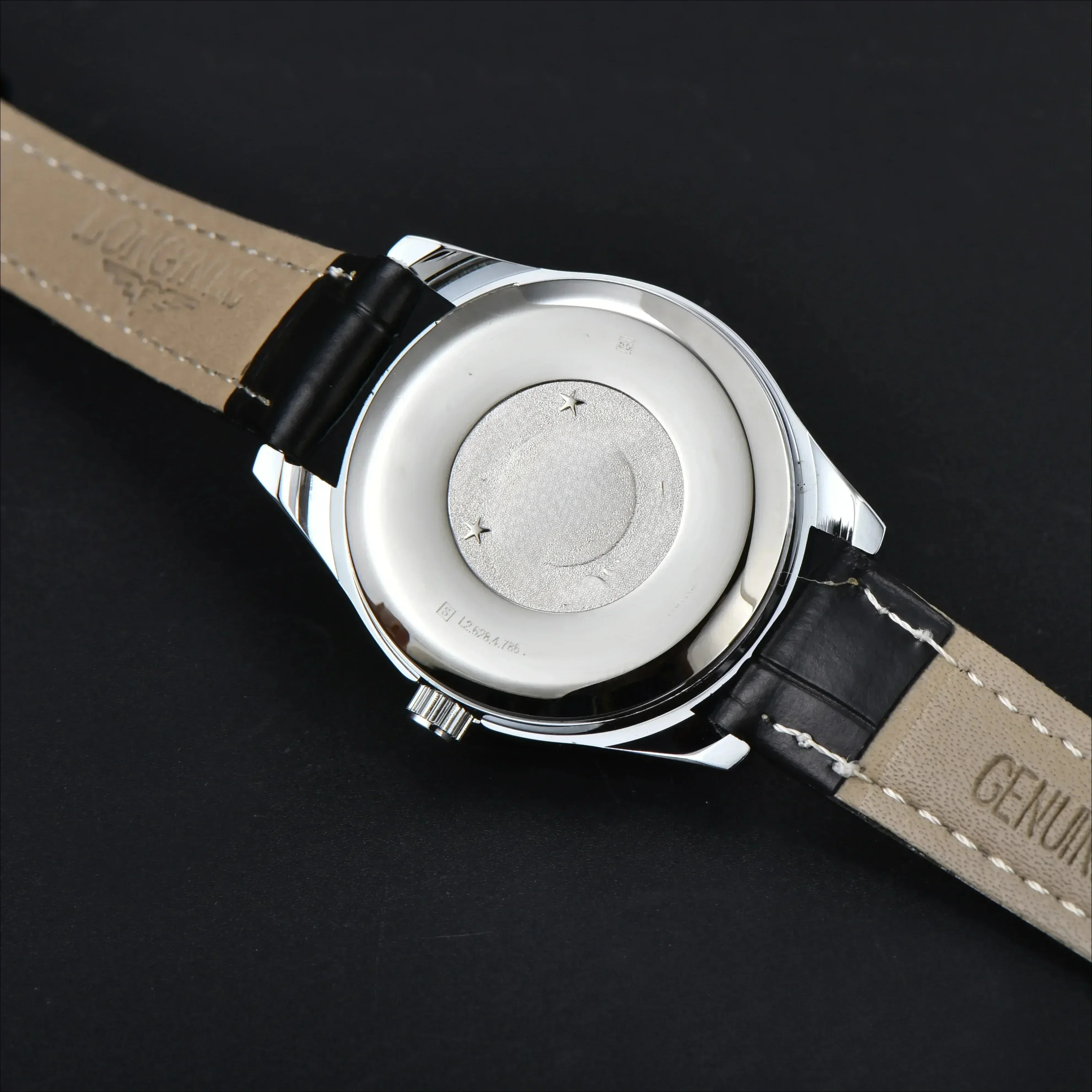 ساعة رجالية فاخرة مستديرة مقاومة للماء على الطراز العسكري المضيء ساعة رجالية بحزام جلد طبيعي كوارتز #4