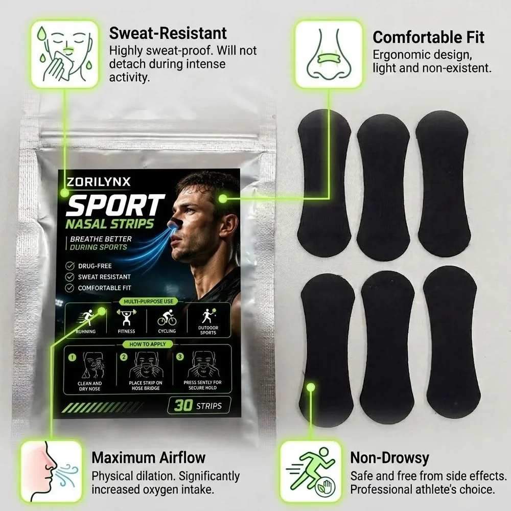 30/60/120/180 Pieces,Anti Snoring Nose Strips for Breathing Correction Physical Expansion Breathable Nasal Patch Nasal Strips