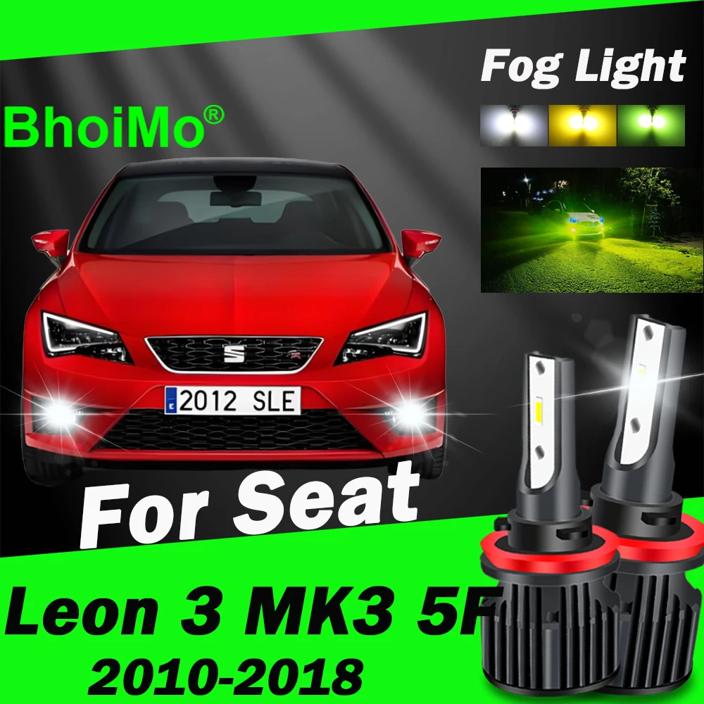 

BhoiMo For Seat Leon 3 MK3 5F Led Lamp Front Fog Light Bulb 2012 2013 2014 2015 2016 2017 2018
