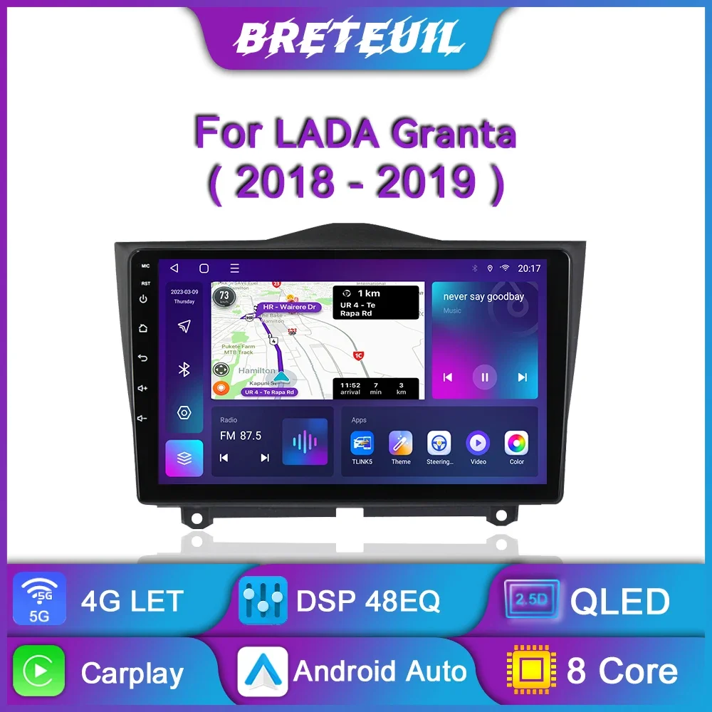 

For LADA BA3 Granta Cross 2018 2019 Android Car Radio GPS Navigation Carplay Multimedia Video Player QLED DSP 2 Din Auto Stereo