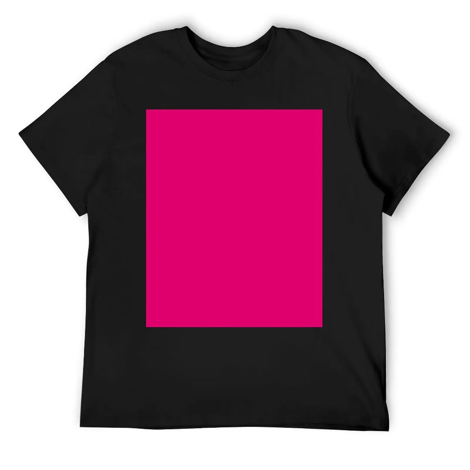 Preppy abstract solid color hot pink fuchsia T-Shirt sweat quick drying sublime tshirts for men