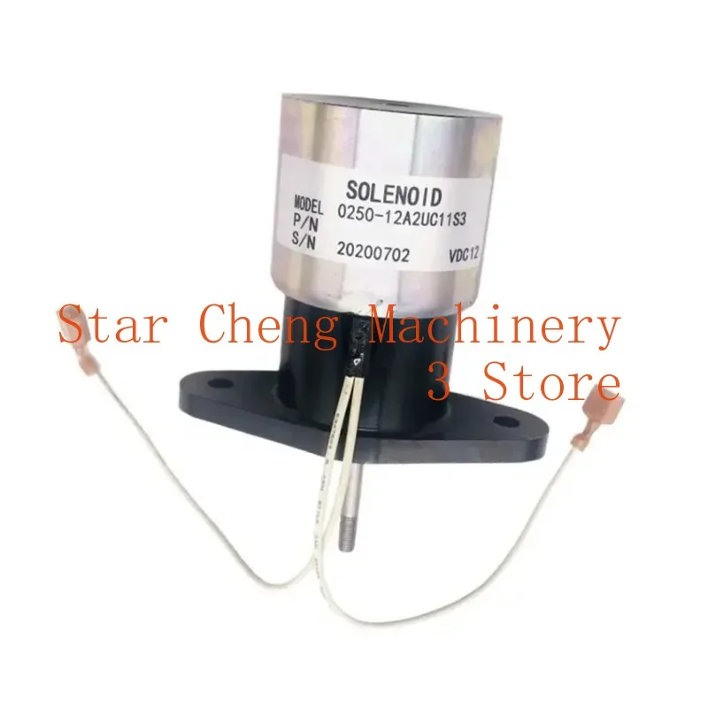 Diesel Engine Actuator Fuel Pump Higher Quality 12V  Power Stop Shutoff Valve Solenoid 0250-12A2UC11S3 Excavator Parts