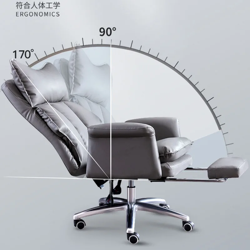 Black Office Reception Chair Bedroom Design Professional Rests Feet Mobile Chair Gamer Silla De Escritorio Furniture Offices