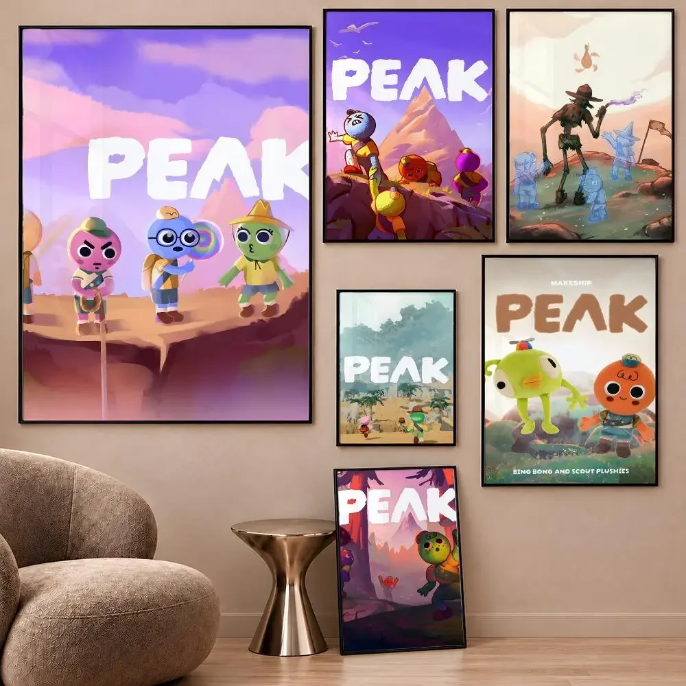 Coop Climbing Mountain Game PEAK Scout Poster Aesthetic Wall Art Poster HD Waterproof PP Self Adhesive Bedroom Dorm Room Decor
