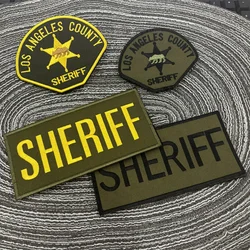 Security Identification Costume Badge For Vest Jacket US SHERIFF Patches With Hook&Loop Tactical Embroidered Patch Morale Emblem