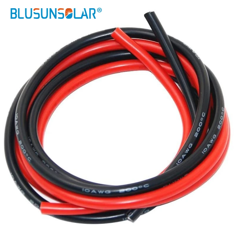 10Meters/Lot Heat-resistant Special Soft Electrical Silicone Wire Heatproof Cable 6 8 10 12 14 16 18 20 22 AWG Red Black Color