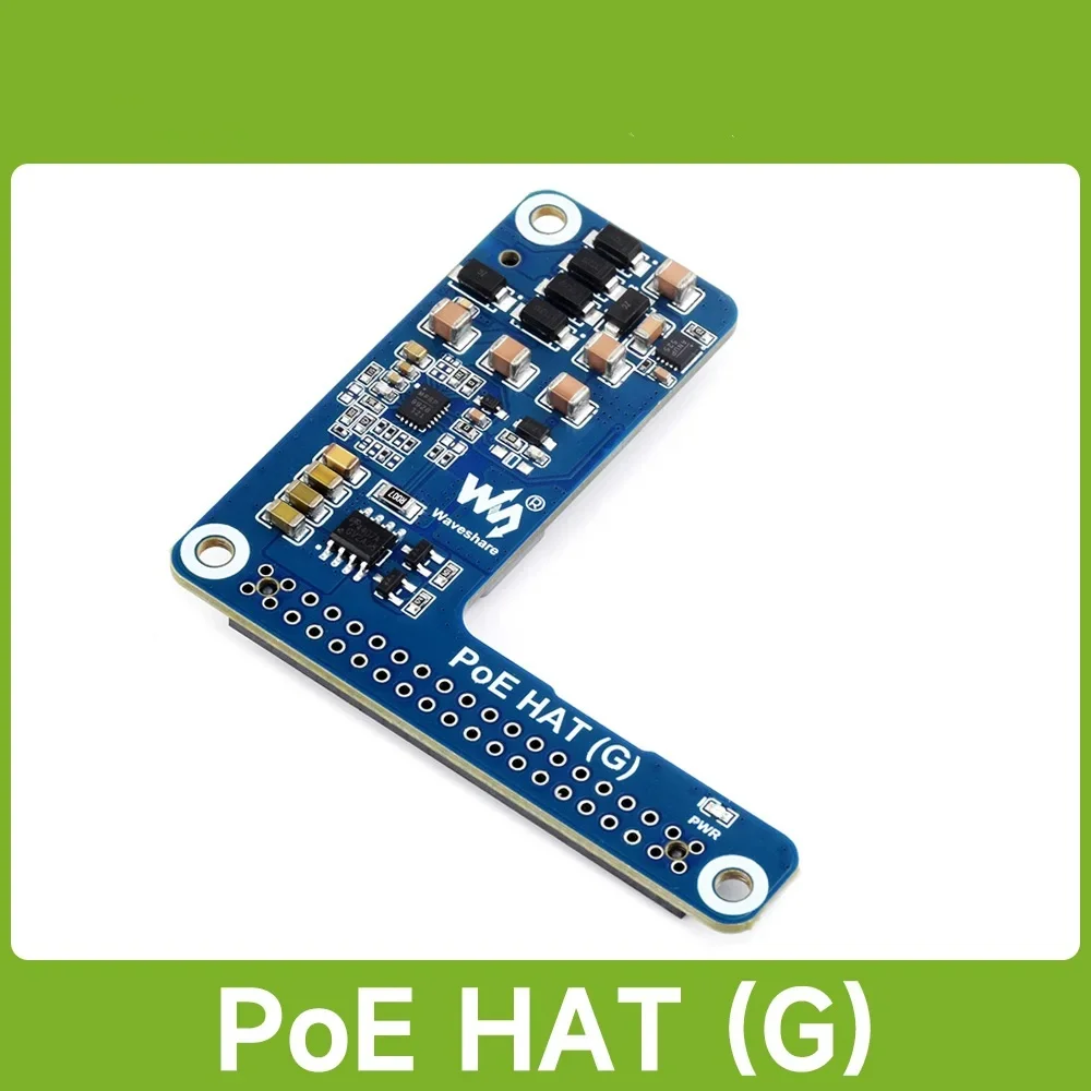 Waveshare Raspberry Pi 5 PoE HAT Power Over Ethernet HAT (G), 5V 5A Output, 802.3af/at network, PoE HAT (G) For Raspberry Pi 5