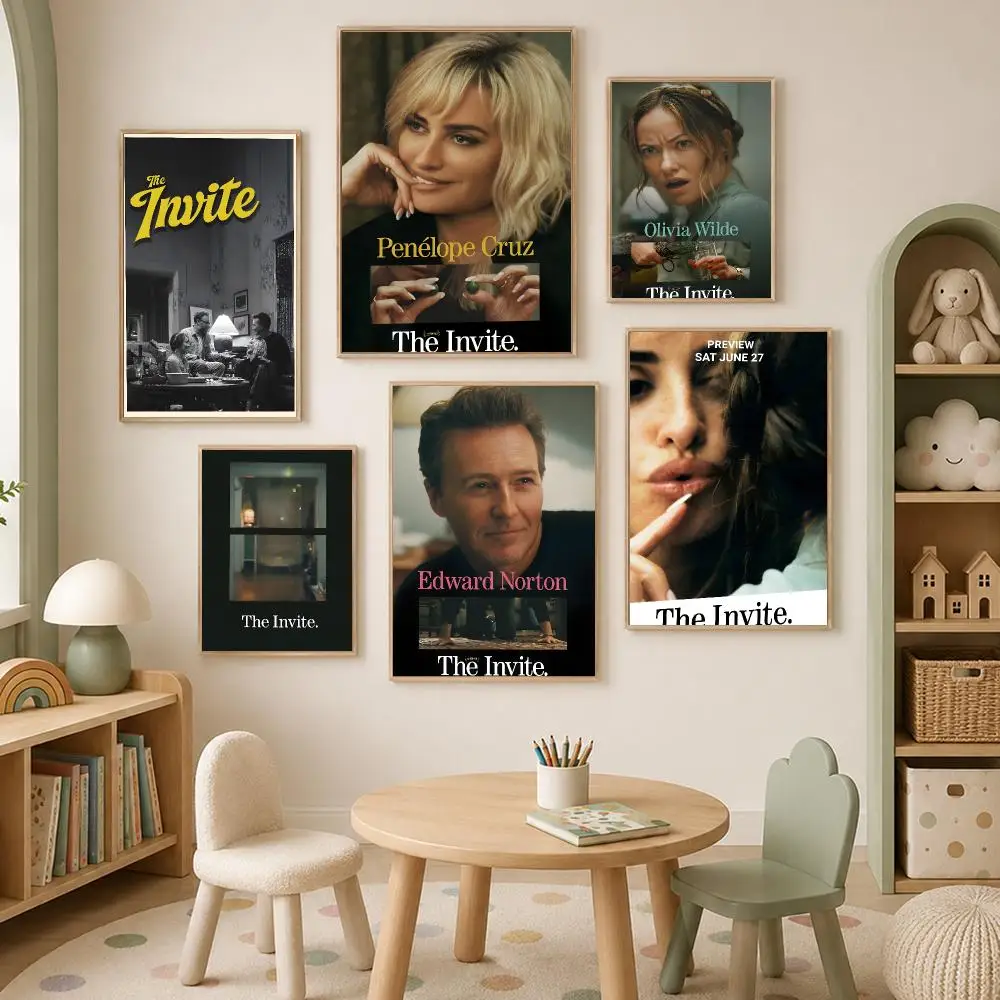 Movie T-The Invite Poster Self-Stick HD PP paper Wall Art Poster, Waterproof Decor for Bedroom, Living Room and Home