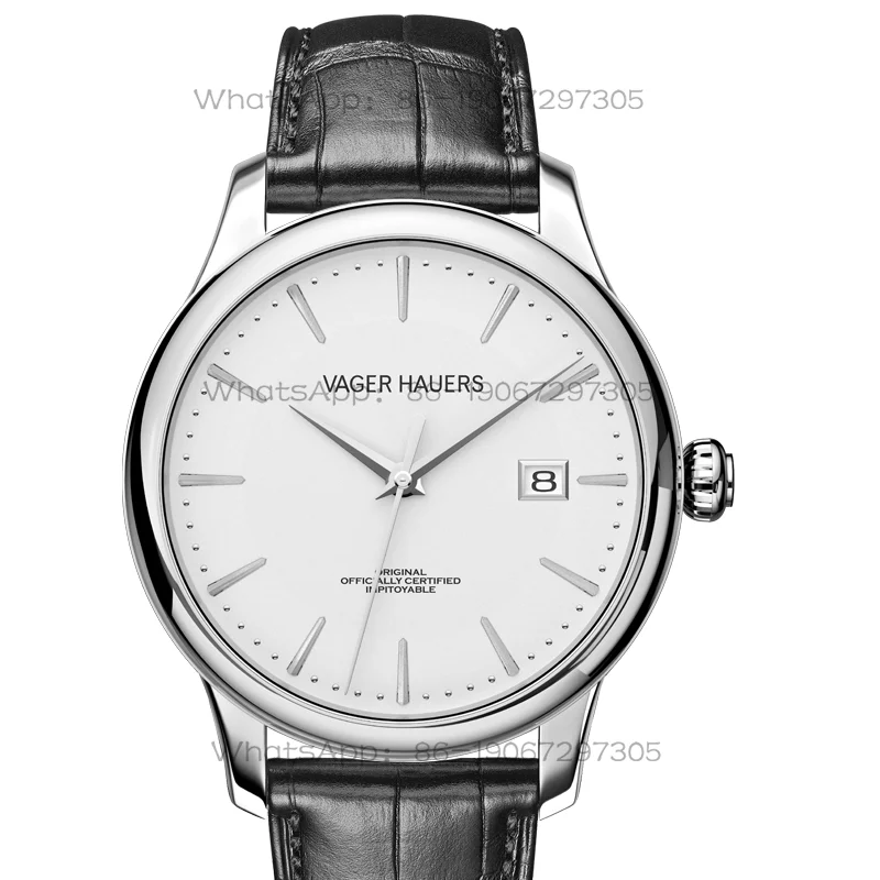 2026 new men's ultra-thin automatic mechanical watch with high-end business steel strip waterproof function