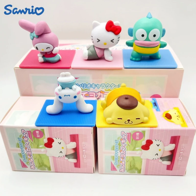 

New Replica Sanrio Hello Kitty My Melody Yoga Styling Lovely Mysterious Surprise Blind Box Toy Cure Doll Lucky Mascot Girls Gift