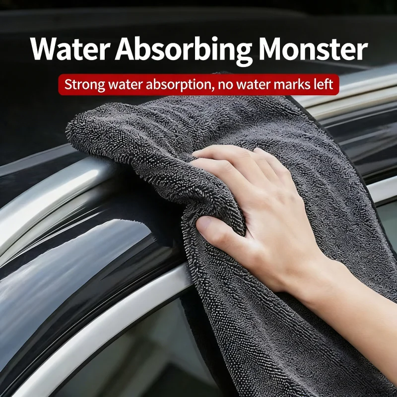 40*60cm Car Wash Towel 600GSM Microfiber Double-Sided Ultra Absorbent Car Wash Cloth Cleaning Drying Towel Washing Accessorie