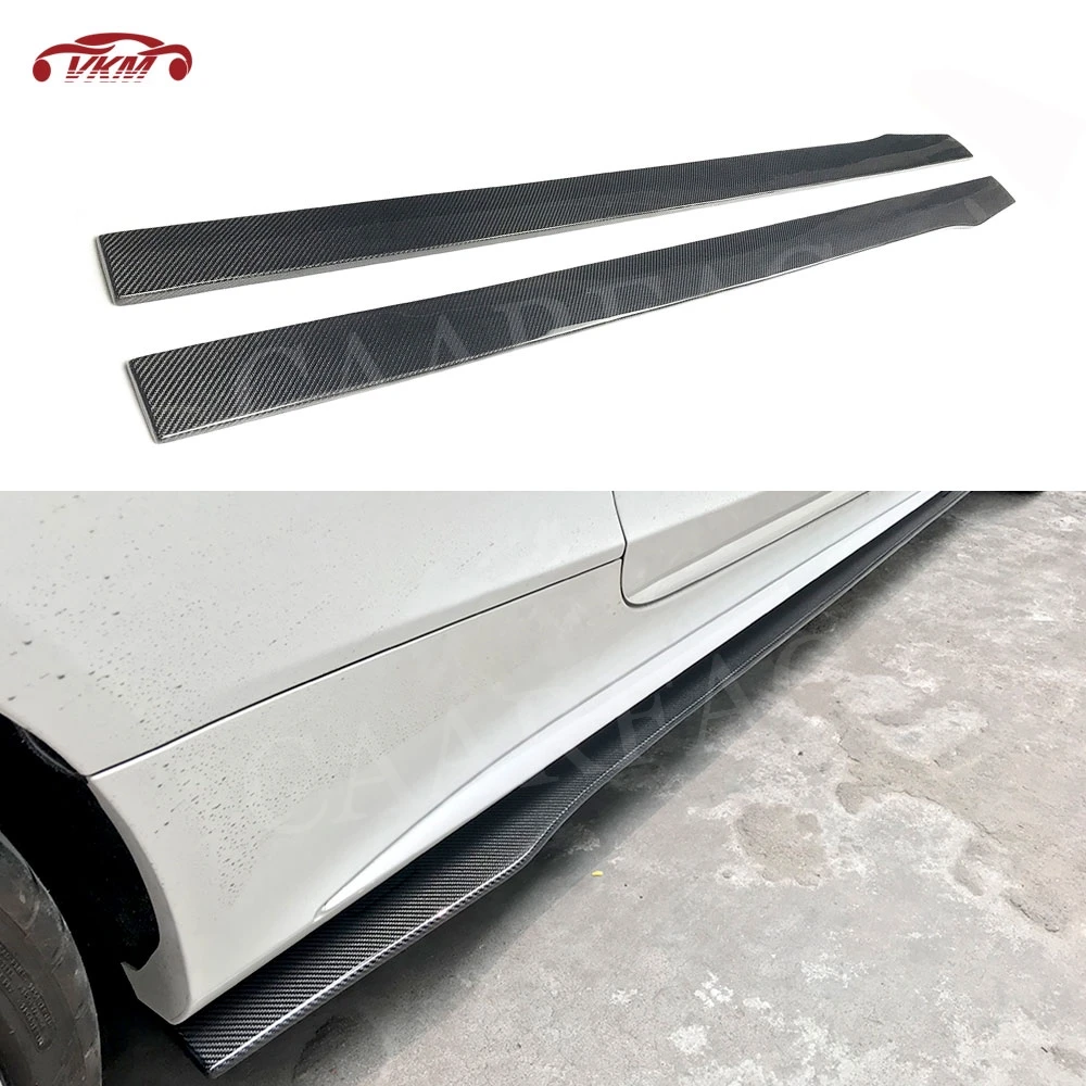 Carbon Fiber Side Skirts Lip Aprons Protector for Mercedes Benz C Class W205 C205 C63 AMG C200 C260 C300 C63 AMG 2015-2020
