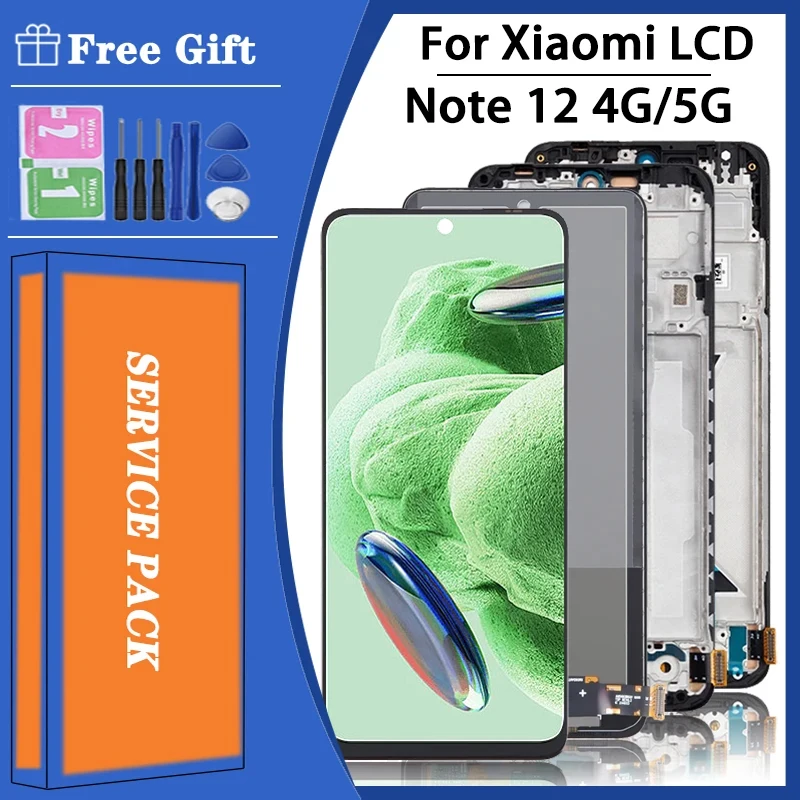 Test for Xiaomi Redmi Note 12 4G 23021RAAEG lcd display screen digitizer Assembly Note12 22111317I display Replacement