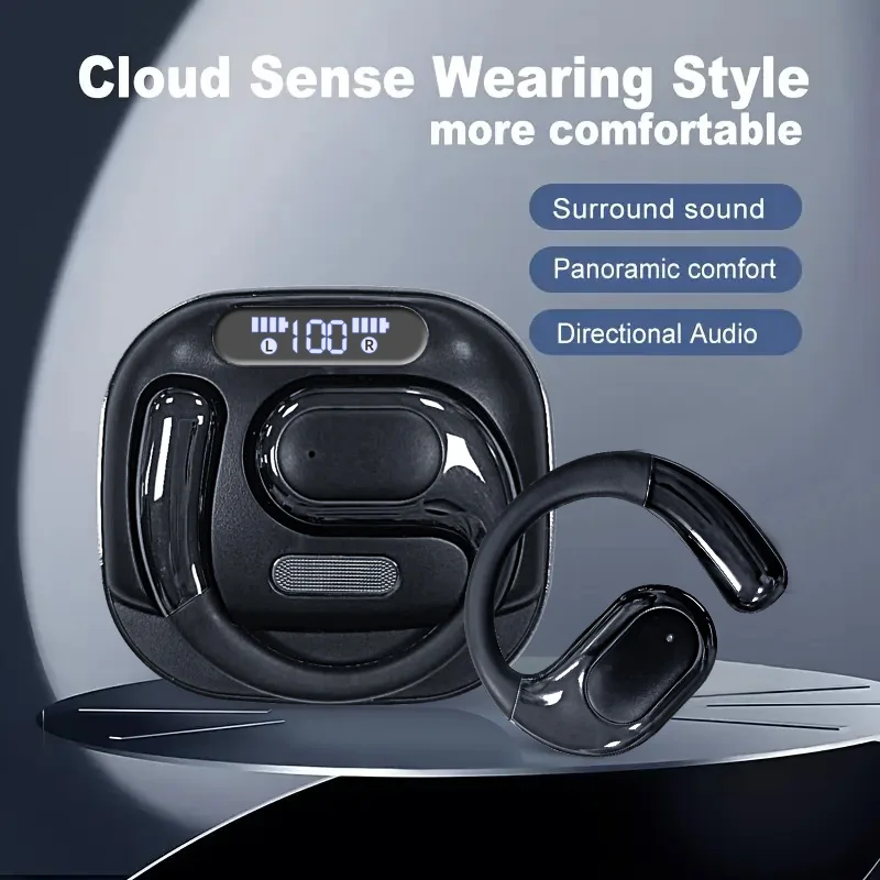 K02 Earphones Portable Wireless Sports Open Earphones Long Endurance For Running Fitness Sports Earphones LED Screen Display