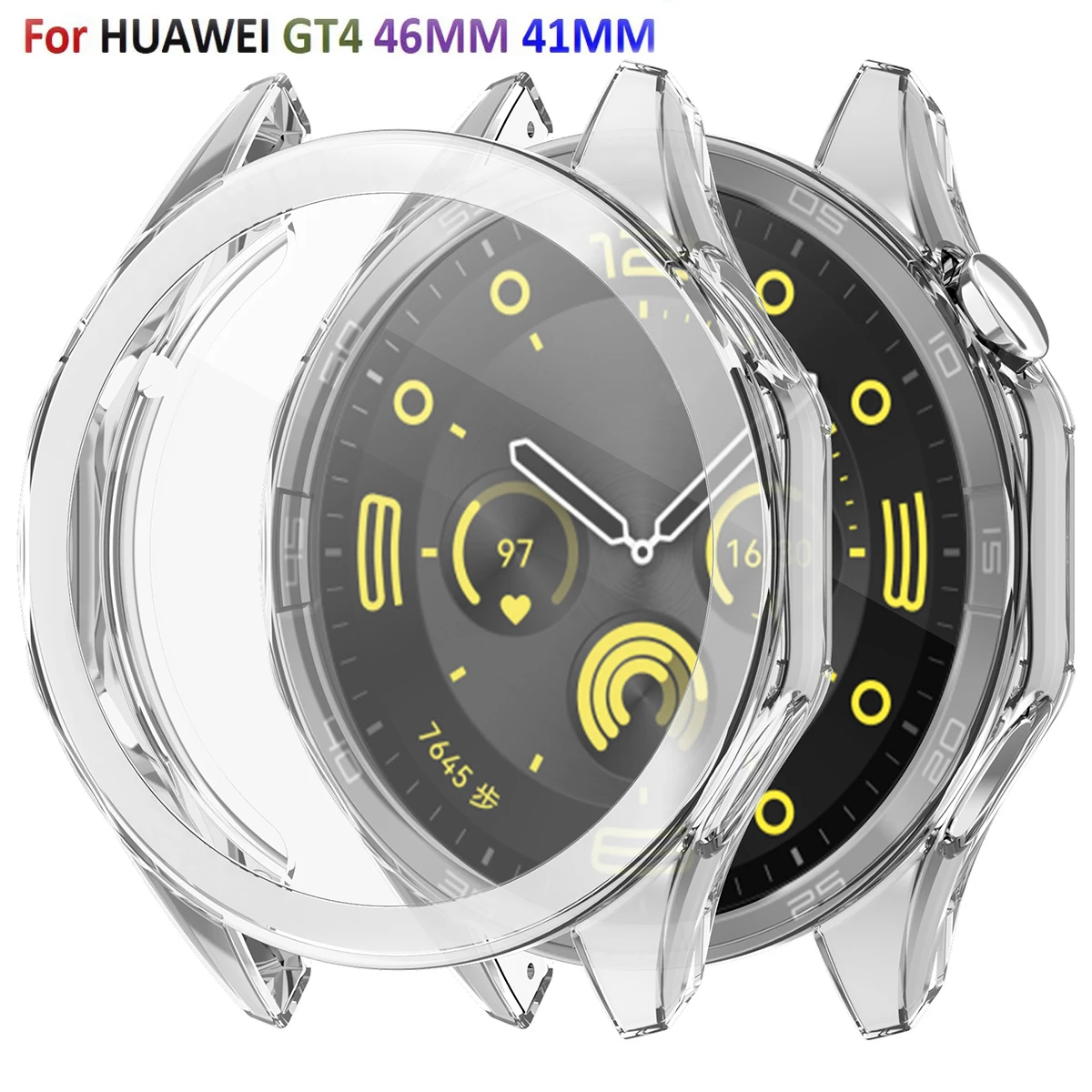 Casing lunak + kaca untuk jam tangan Huawei GT4 41mm 46mm GT 4 jam tangan cerdas lapisan pelindung layar penutup penuh