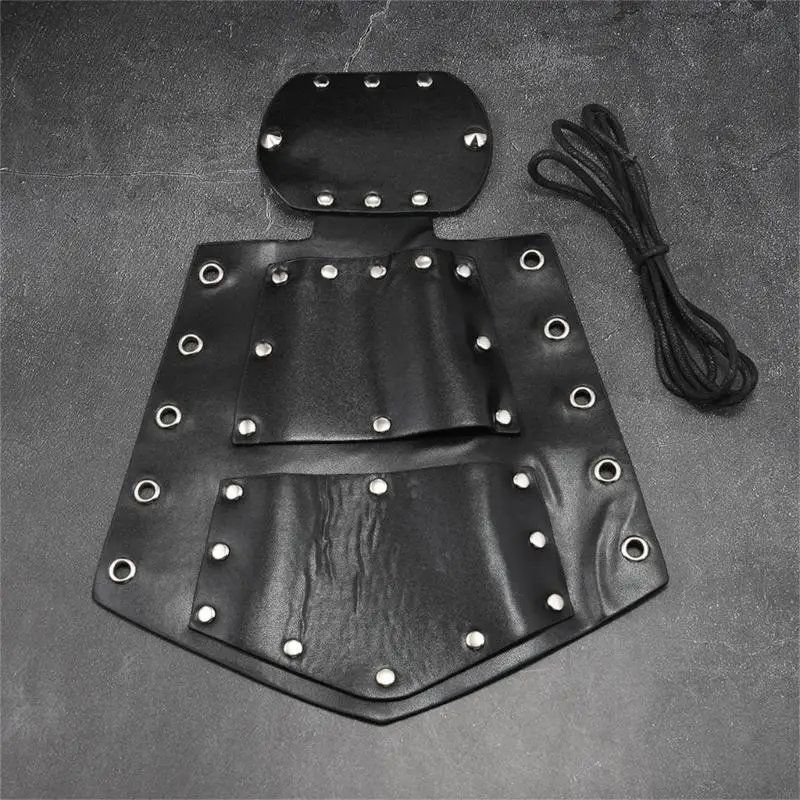 Dark Design Metallic Dettagli Metallic Brace Protettore da polso PU Accessori per polso da gotico a strati interni Y166